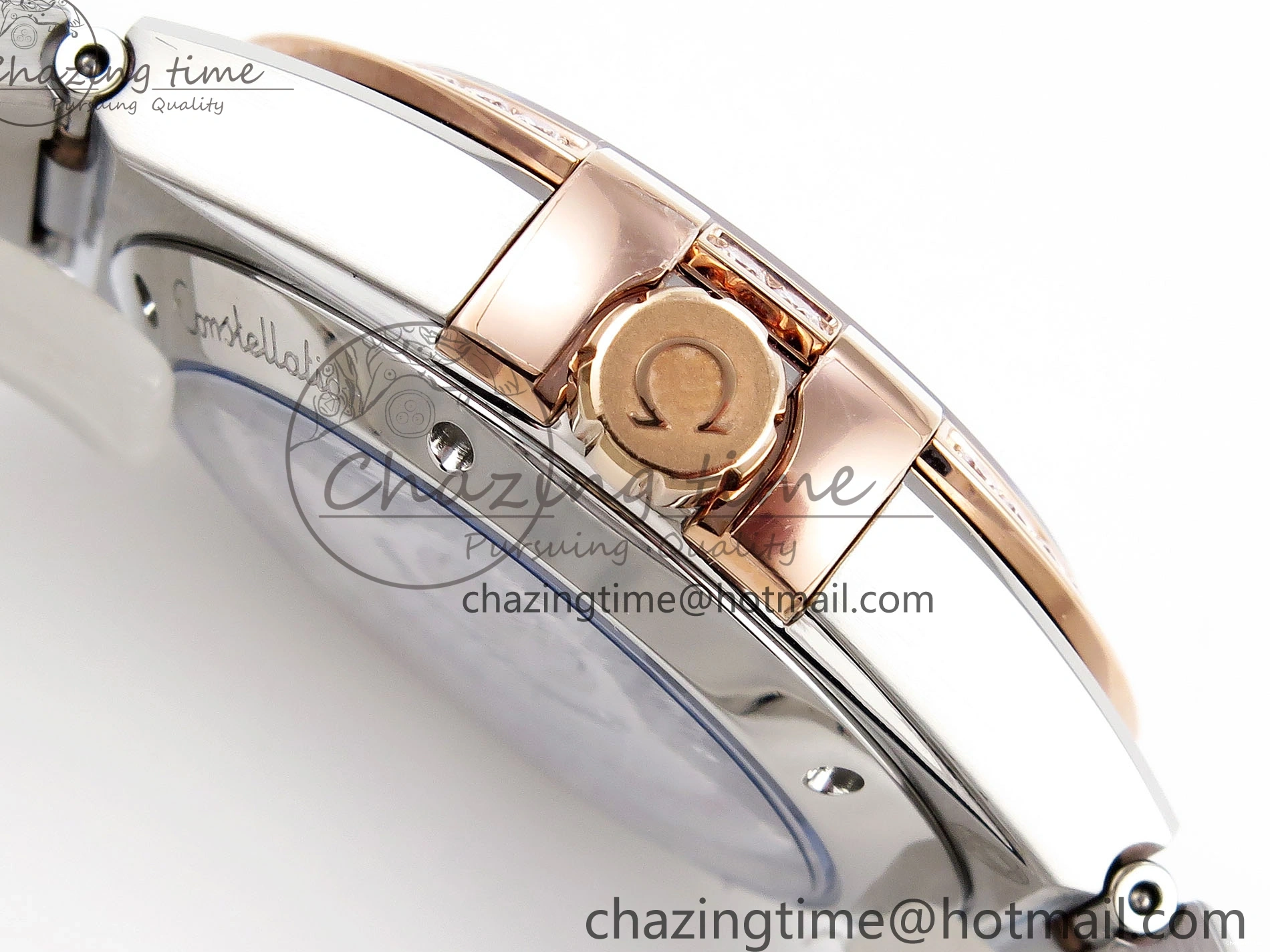 1231 Lightweight Constellation 39mm SS RG Diamonds Bezel ASWF 1:1 Best Edition White Diamonds Dial on SS RG Bracelet A 7774